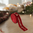 thumbnail image 1 of Elegant Decorative Red Gold Reindeer Christmas Ribbon Roll 2.18 Yards x 0.98 Inch Cloth Fabric Wired Edge for Xmas Tree Wreath Gift Wrapping Holiday Party Home Decorations DIY Craft Supply, 1 of 7