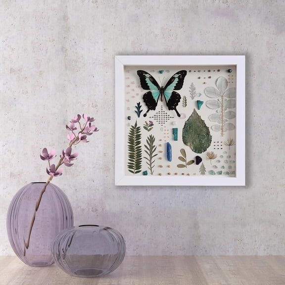 Elegant Deep Wood Shadow Box Frames - Set of 3 White 10x10 Display Cases with Real Glass and Linen Backboard, Perfect for Showcasing Tickets, Memorabilia, Awards, and Cherished Photos