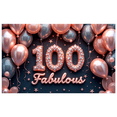 thumbnail image 1 of Elegant Design 100th Birthday Banner Colorful Gemstones Fabulous Celebration for Milestone Party Indoor Decoration Outdoor Event, 1 of 7
