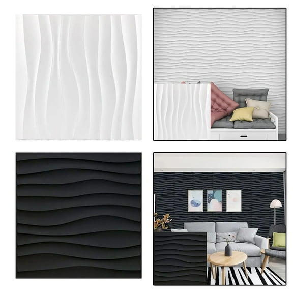 Elegant Design 3D Wall Panel 3D Effect Wall Sticker Modern Style Versatile Decoration Waterproof Material Easy To Clean White Smile Home