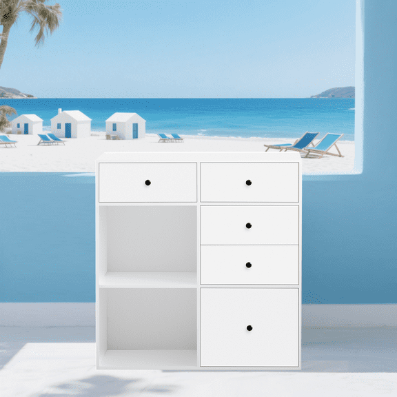 Elegant Design Buffet Cabinet Storage Cabinet with Drawers, Suitable for Dining Room, Living Room, Kitchen Cabinet