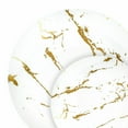 thumbnail image 1 of Elegant Design Disposable 7.5" & 10" Plastic Plates For Dinner Parties - Choose (White Gold Stroke,Both 7" & 10",60 Count), 1 of 3