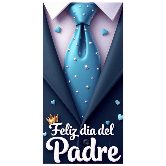 Elegant Design Feliz dia del Padre Necktie Banner for Father's Day Celebration Home Decoration