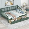 thumbnail image 1 of Elegant Design Full Size Daybed with Two Storage Drawers and Support Legs, Pine Wood Day Bed with Maximized space Office/Living Room/Bedroom, Sturdy Slats Support Wooden, 1 of 9