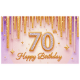 thumbnail image 1 of Elegant Design Happy Birthday Banner Decorative 70th Milestone Celebration for Birthday Party Indoor Decoration Event Celebration, 1 of 9