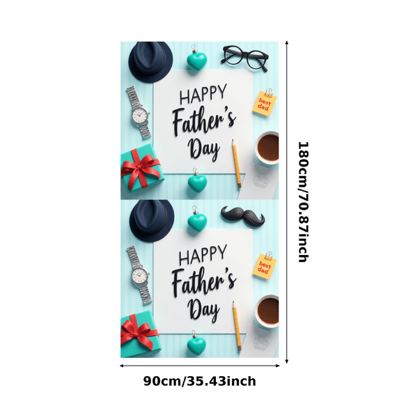 Elegant Design Happy Father's Day Banner Retro Style Best Dad Decor Decorative Sign for Family Celebration Indoor Decorations Father's Gift