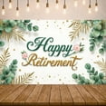 thumbnail image 1 of Elegant Design Happy Retirement Floral Decoration Polyester Material Celebration Banner for Retirement Party Indoor Decoration Event Celebration, 1 of 9