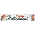 thumbnail image 1 of Elegant Design Happy Retirement Gold Confetti Celebration Banner for Retirement Party Indoor Decoration Photo Backdrop, 1 of 7