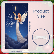 Elegant Design Holy Night Angel Banner Decorative Print Starry Sky Angelic Theme for Christmas Celebration Home Decoration Church Events