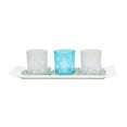 thumbnail image 1 of Elegant Designs 14" Winter Wonderland Candle Holder Set, Blue Frost, 1 of 7