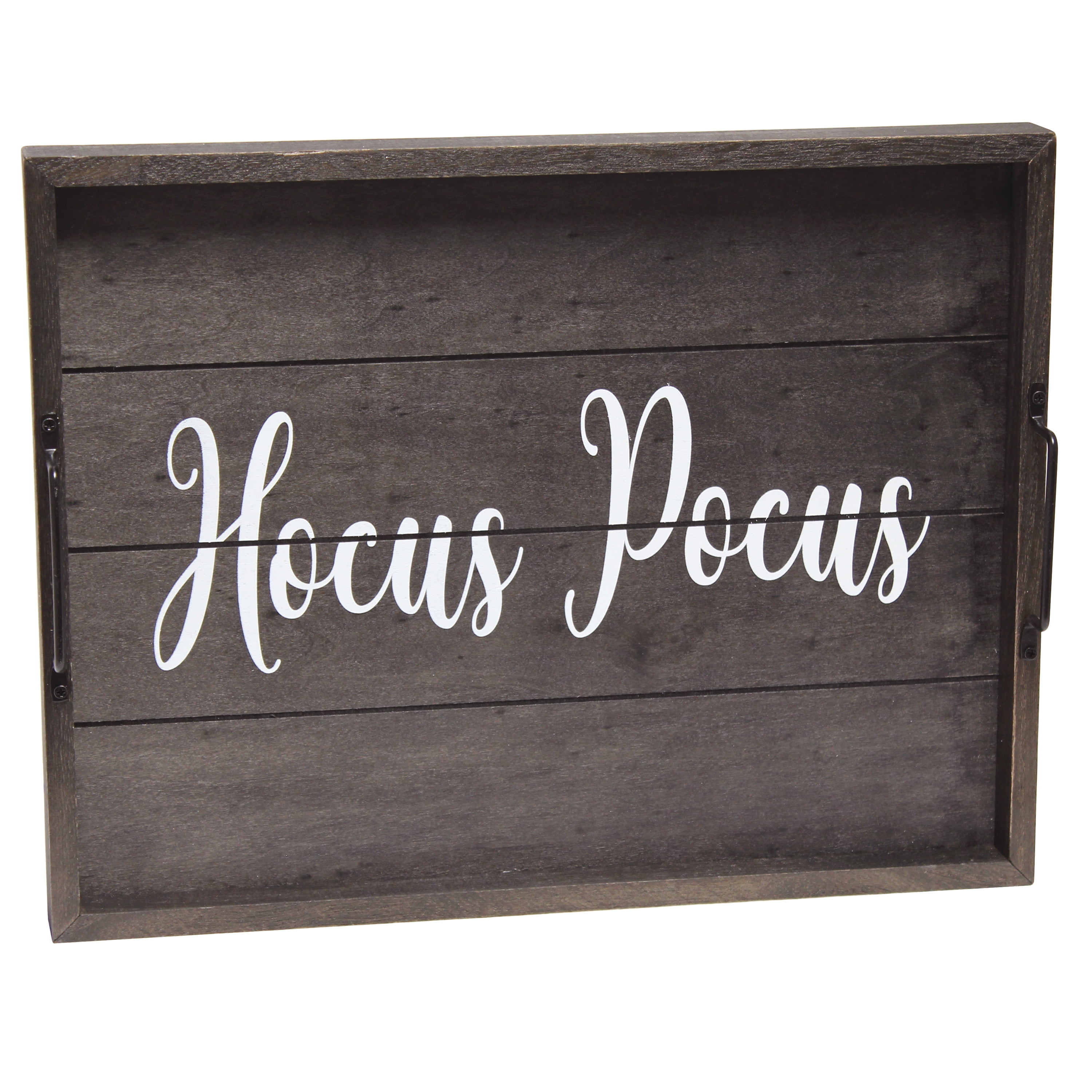 Elegant Designs Decorative Wood Serving Tray w/ Handles, 15.50" x 12"
