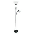 thumbnail image 1 of Elegant Designs 2 Light Mother Daughter Floor Lamp with White Marble Glass, Restoration Bronze, 1 of 9