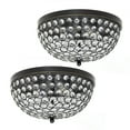 thumbnail image 1 of Elegant Designs 2 Pack 13" Metal 2 Light Oil Rubbed Black Flush Mount Set, Restoration Bronze, 1 of 5