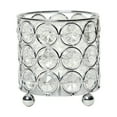 thumbnail image 1 of Elegant Designs 3.25" Elipse Crystal Flower Vase, Candle Holder, Wedding Centerpiece, Chrome, 1 of 5