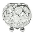 thumbnail image 1 of Elegant Designs 3" Elipse Crystal Circular Bowl Candle Holder, Flower Vase, Wedding Centerpiece, Chrome, 1 of 6