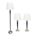 thumbnail image 1 of Elegant Designs 3-Pack Malbec Black and Brushed Nickel Lamp Set (Two 27" Table Lamps, One 58.5" Floor Lamp), 1 of 11