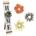 thumbnail image 1 of Elegant Designs 42" Seasonal Wooden "Home" Porch Sign with 4 Interchangeable Floral Wreaths, White Wash, 1 of 2