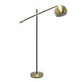 thumbnail image 1 of Elegant Designs Matte Black Pivot Arm Floor Lamp, Antique Brass, 1 of 7