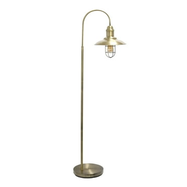 Elegant Designs 64" Rustic Open Cage Floor Lamp, Antique Brass