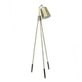 thumbnail image 1 of Elegant Designs Three Legged Antique Brass Floor Lamp with Shifting Shade, 1 of 7