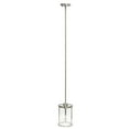 thumbnail image 1 of Elegant Designs 9.25" Adj. Vintage 1Lt Metal and Clear Glass Brushed Nickel, 1 of 7