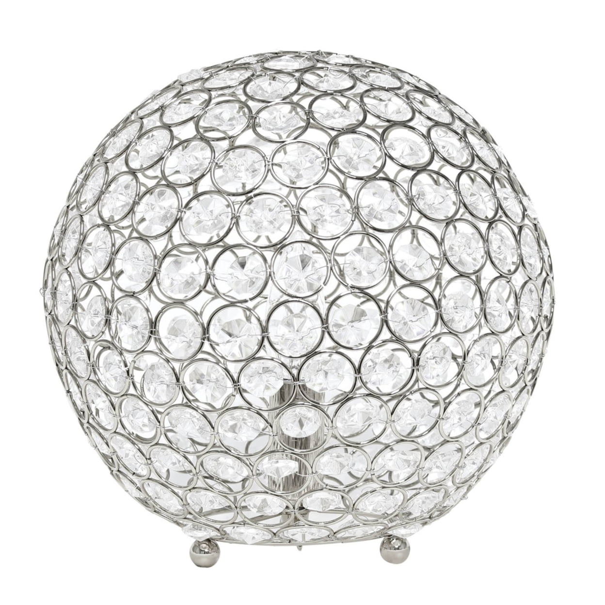 Elegant Designs Elipse 10 Inch Crystal Ball Sequin Table Lamp - Walmart.com