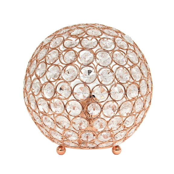 Elegant Designs Elipse 8 Inch Crystal Ball Sequin Table Lamp