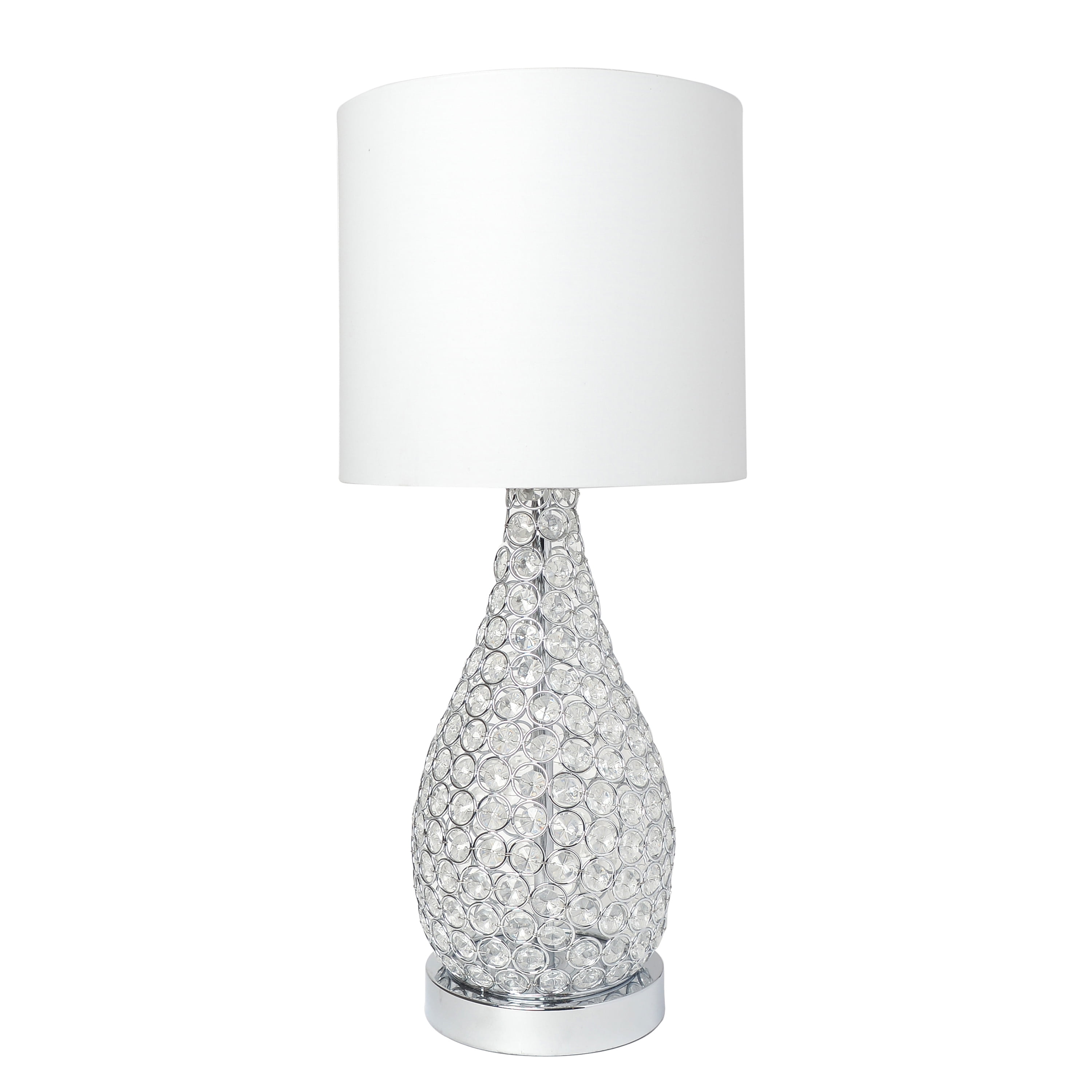 Elegant Designs Elipse Crystal Pinned Decorative Gourd Accent Table Lamp
