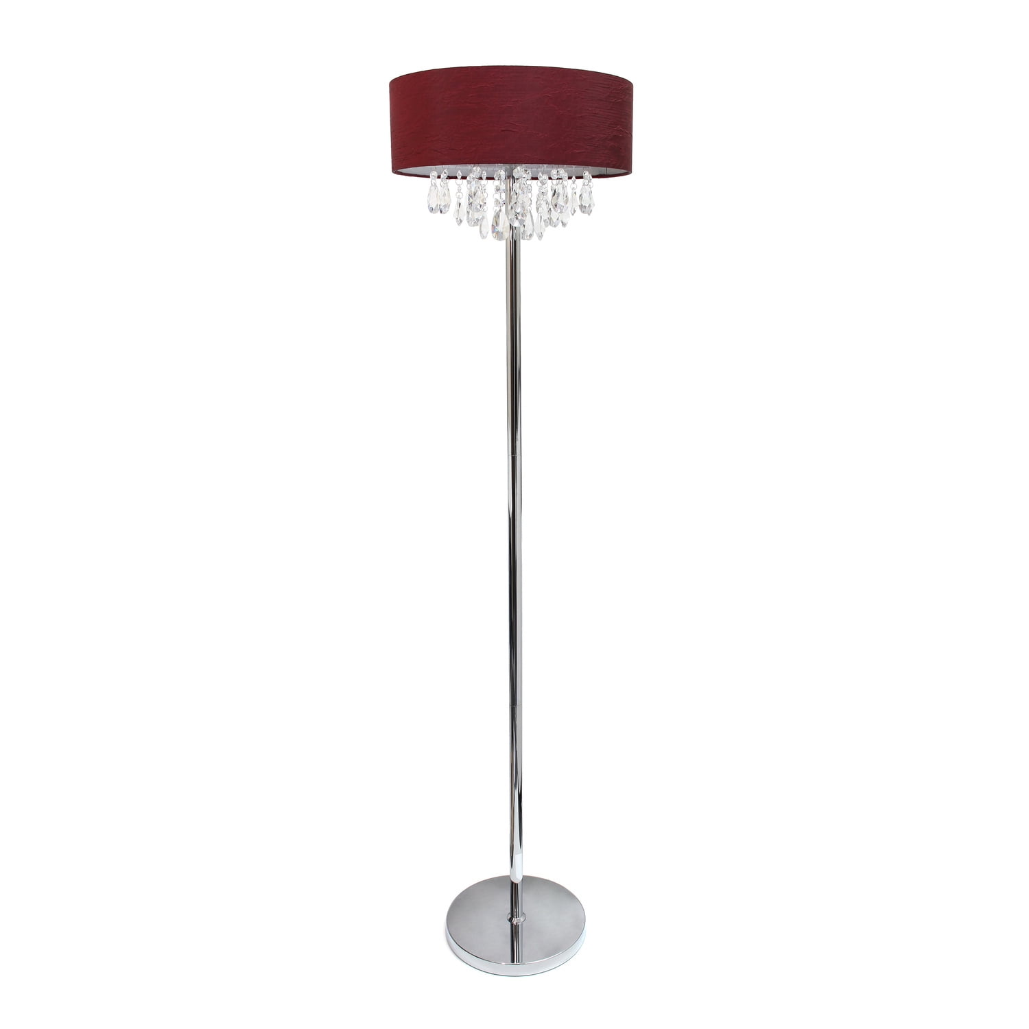 Elegant Designs Floor Lamp 65H in. Red Shade