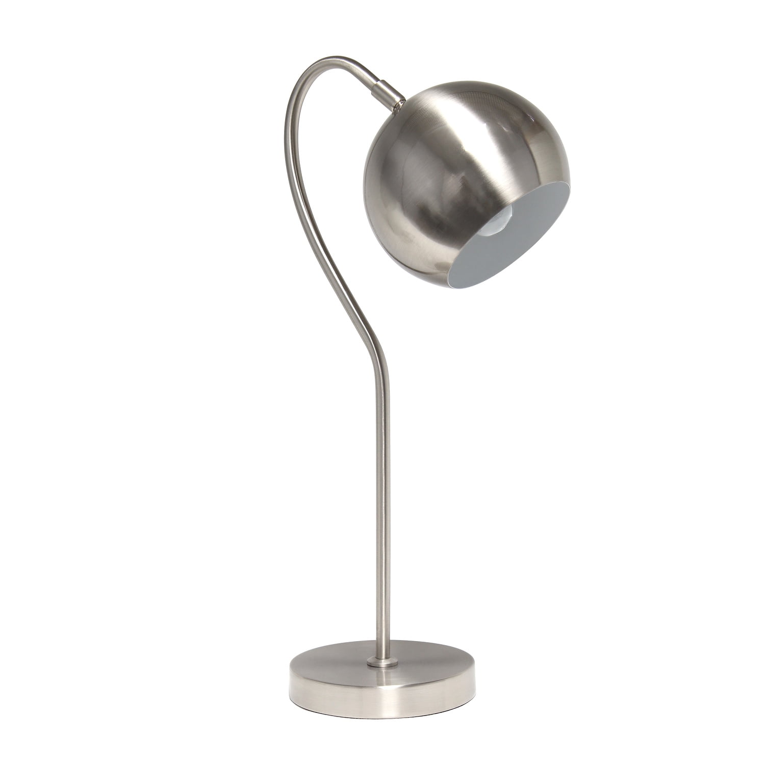 Elegant Designs Half Moon Table Lamp, Brushed Nickel - Walmart.com