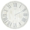 thumbnail image 1 of Elegant Designs 23" Large Wood Plank Coastal Rustic Wall Clock, White Wash, 1 of 8