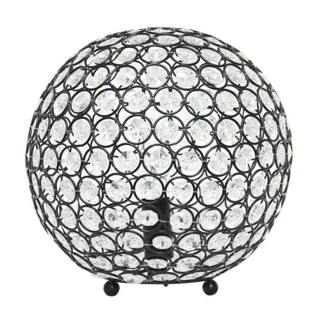 Elegant Designs - Elipse 10 Inch Crystal Ball Sequin Table Lamp