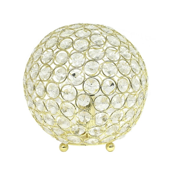 Elegant Designs Elipse 8 Inch Crystal Ball Sequin Table Lamp