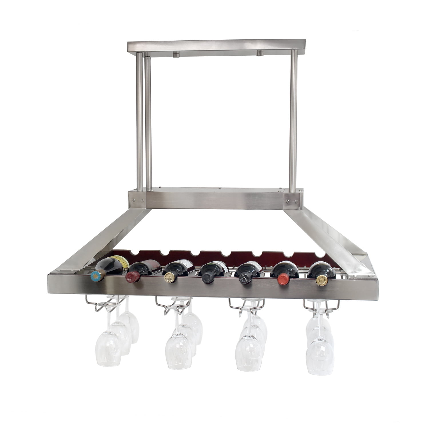 Elegant Designs 2 Light LED Overhead Wine Rack - Walmart.com