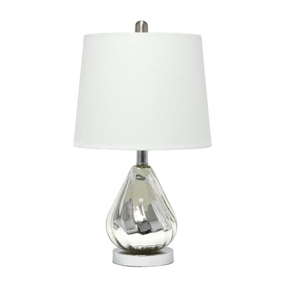 Elegant Designs Modern Ripple Table Lamp with Shade - White
