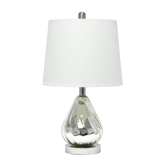 Elegant Designs Modern Ripple Table Lamp with Shade - White