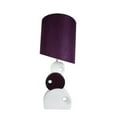 thumbnail image 1 of Elegant Designs Purple and White Stacked Circle Ceramic Table Lamp with Asymmetrical Shade, 1 of 2