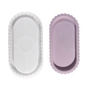 Elegant Designs Unique Home Decoration with Large Oval Sturdy Silicone Tray Mould Accessory for Resin and Concrete