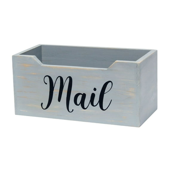 Elegant Designs Wooden Tabletop Mail Box