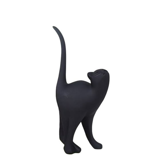 Elegant Desktop Resin Cat Figurine Sculpture Unique Indoor Decoration for Home Bookshelf Idea for Cat Lovers