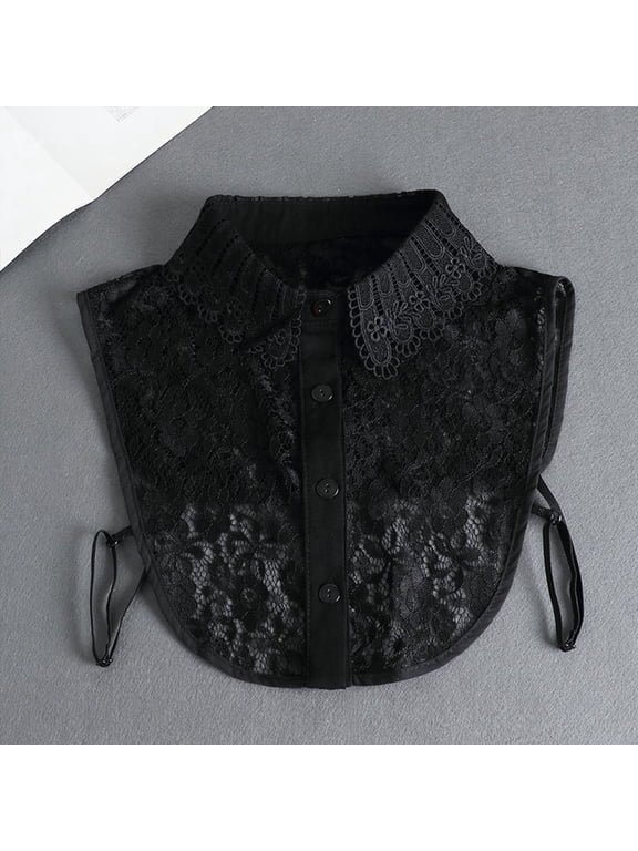 Elegant Detachable Collar for Layering - Versatile Blouse Sleeve Accessory for Home Outdoor Wear
