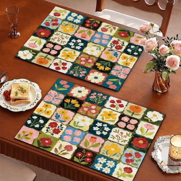 Elegant Diatom Mud Kitchen Drain Mat High Absorbency Insulation Mat with Lattice Flower Design, 30x40cm for Dish Rack Sink Countertop Protection