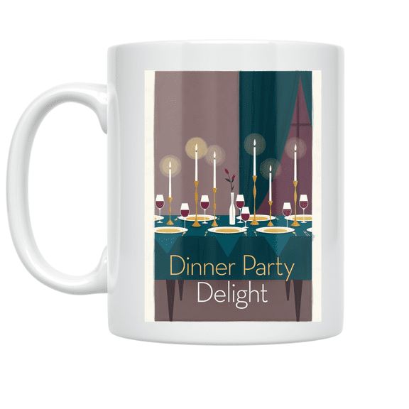 Elegant Dinner Party Table Setting - Home Chef - 11 oz Ceramic Coffee Mug