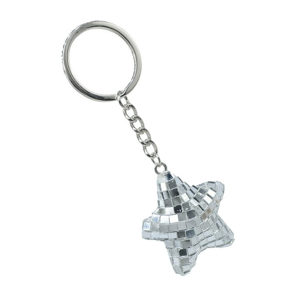 Elegant Disco Keychain Accessory Glossy Surfaces Great For Holiday Gift Exchanges Keychain Pendant