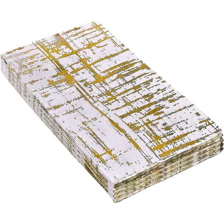 Elegant Disposable Dinnerware - Arctic Collection, Guest Towels, Gold