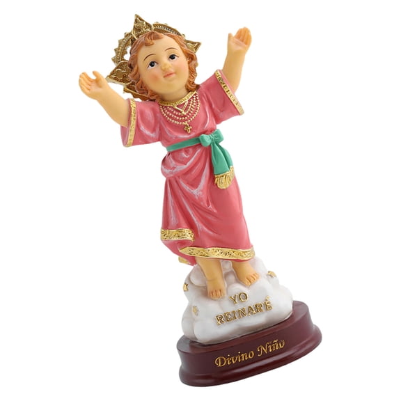 Elegant Divine Child Small Figure with Open Arm Catholic Resins Ornament for Enhancing Home Decors Religious Gift