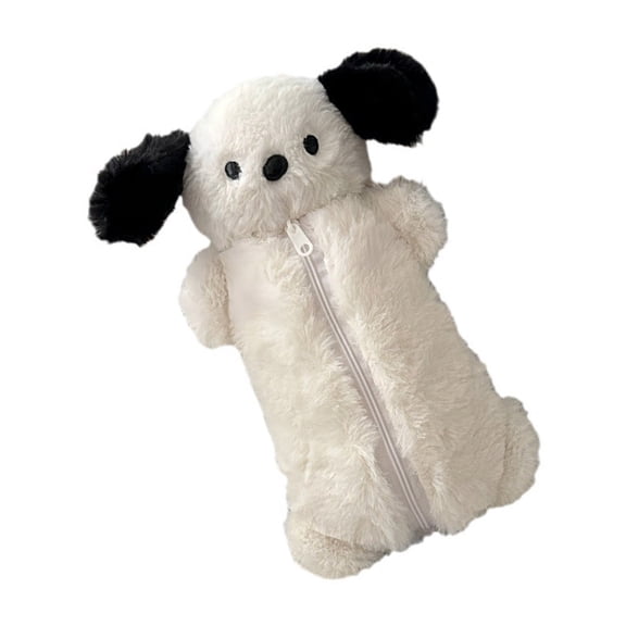 Elegant Dog Molded Plush Pen Planner Smooth Slide Function Spacious Interior Multiple Use Case For Students Specialists Mobile