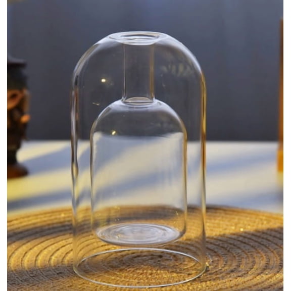 Elegant Double-Layer Rattan Aromatherapy Diffuser - Fireless Glass Essential Oil Diffuser for Home Decor