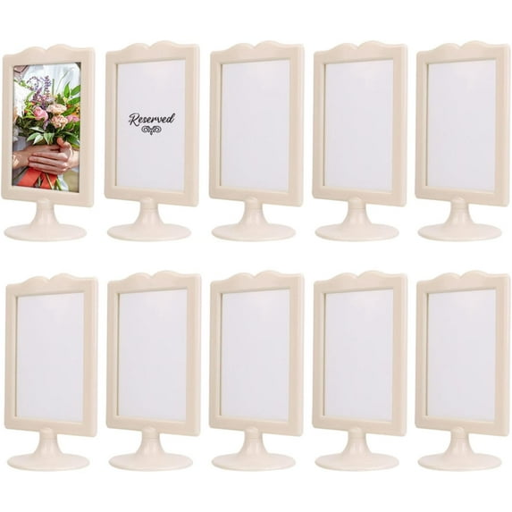 Elegant Double Sided Standing Picture Frames - (Ivory/Cream, 10 count ...