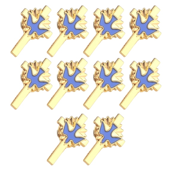 Elegant Doves Crosses Lapel Pin Unique Doves Crosses Brooch Adornment Individualized Badge Pin for Daily Wear